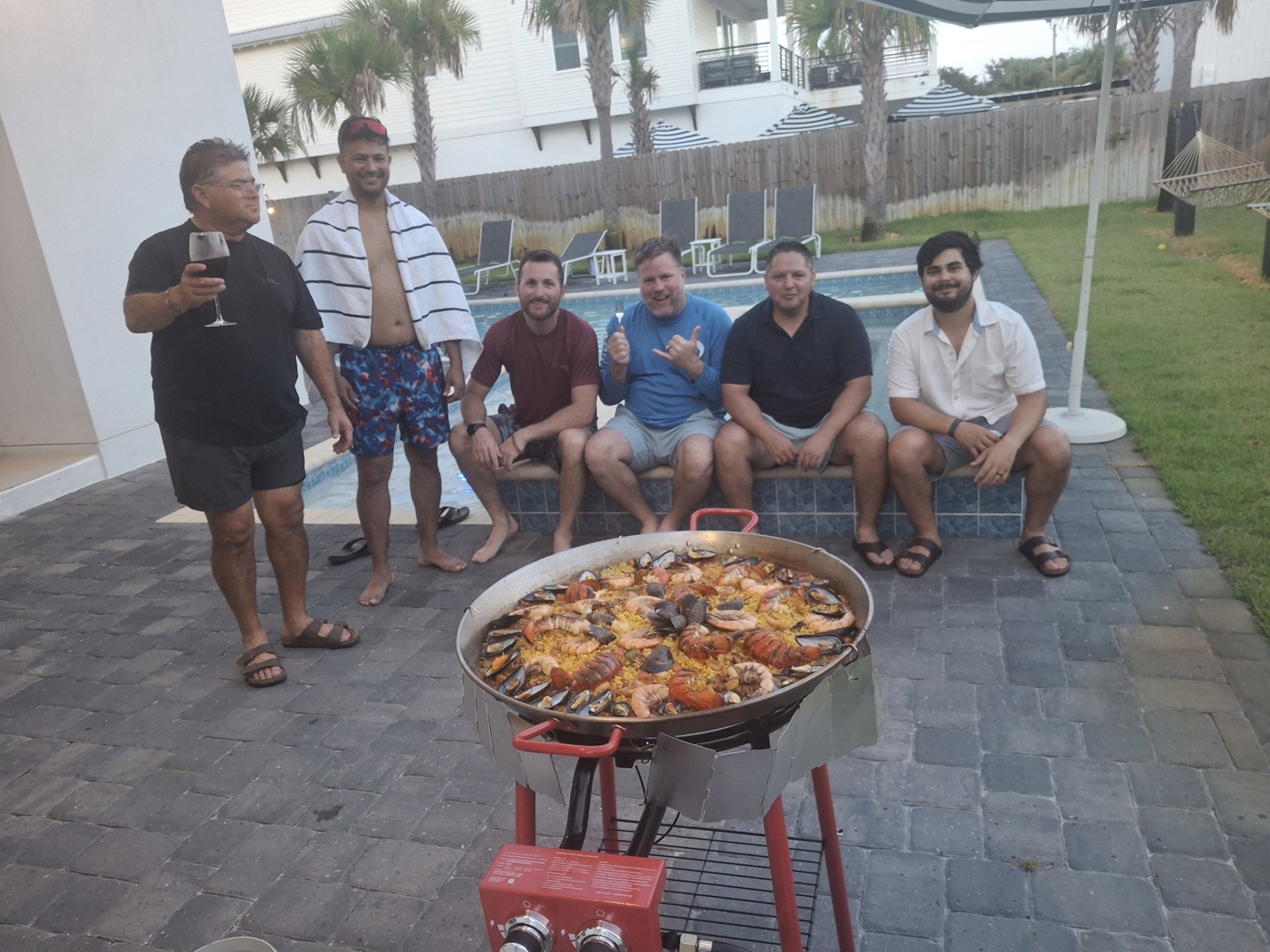 Beach party with friends at Miramar Beach in the summer of 2026